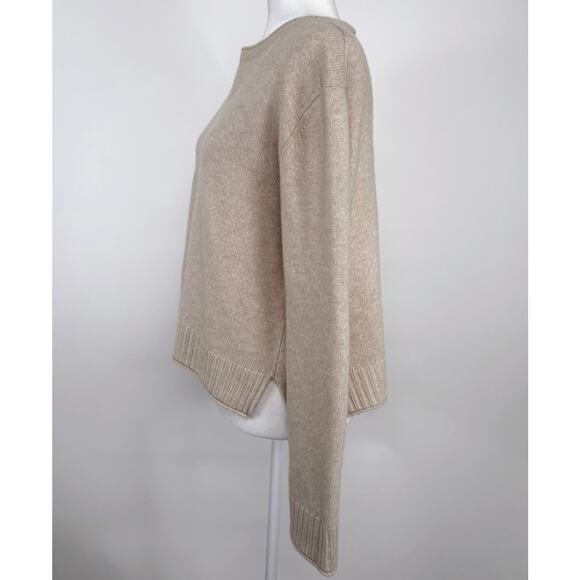 Jenni Kayne Everyday Sweater in Oatmeal Size Small Minimalist Neutral Wool Blend - Picture 3 of 11